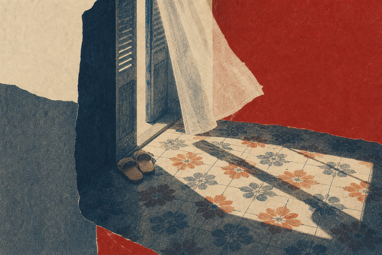 Risograph memory of a quiet afternoon